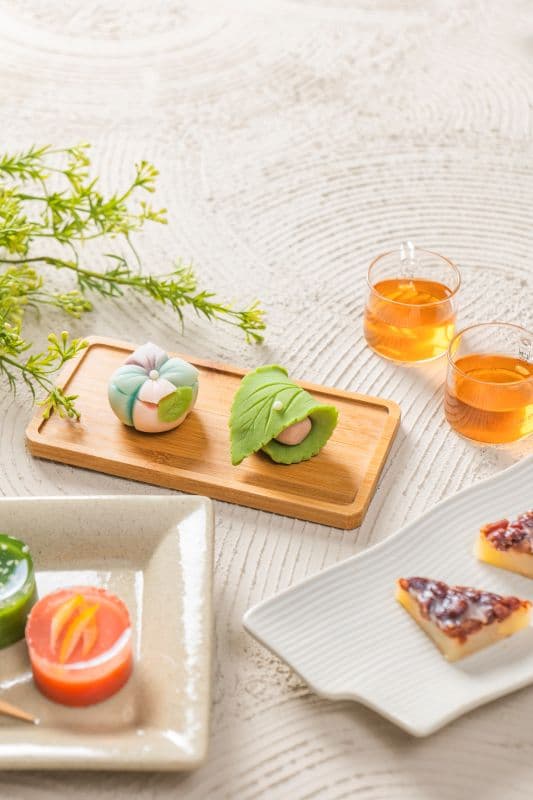 Wagashi and tea